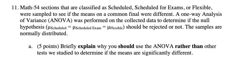 please answer the following :) l 1. Math-54 sections that are classied