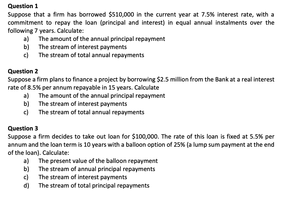 current year at 7.5% interest rate, with a commitment to repay the