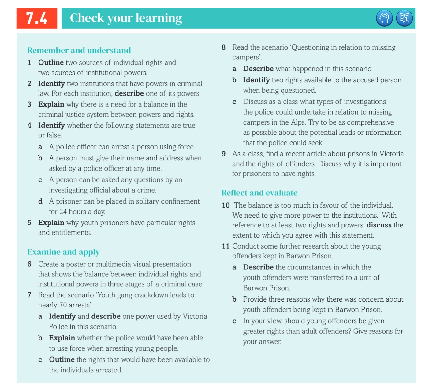  Check your learning Remember and understand 1 OQutline two sources of