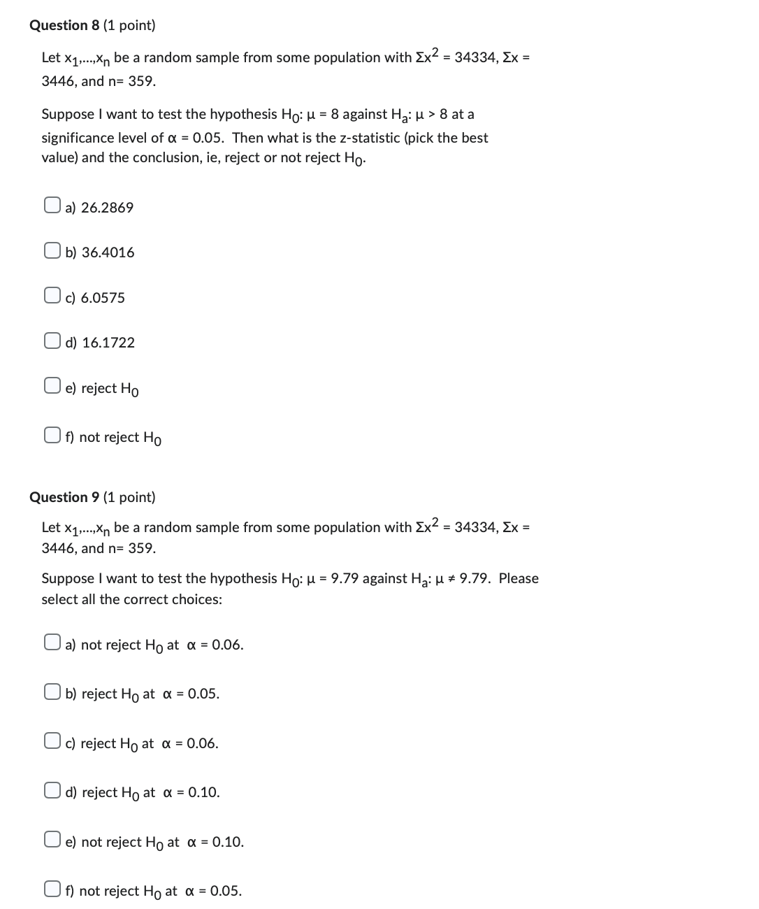 test H0: p = 100 against H3: [.1 > 100, based on