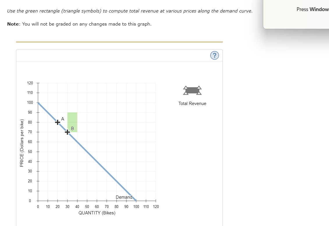 Press Window Use the green rectangle (triangle symbols) to compute total