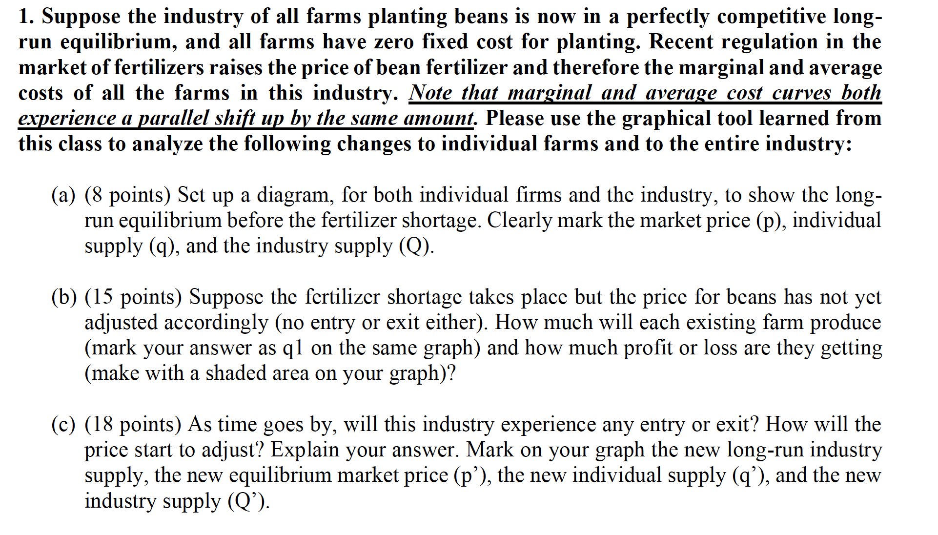 please help out and type using a computer 1. Suppose the industry