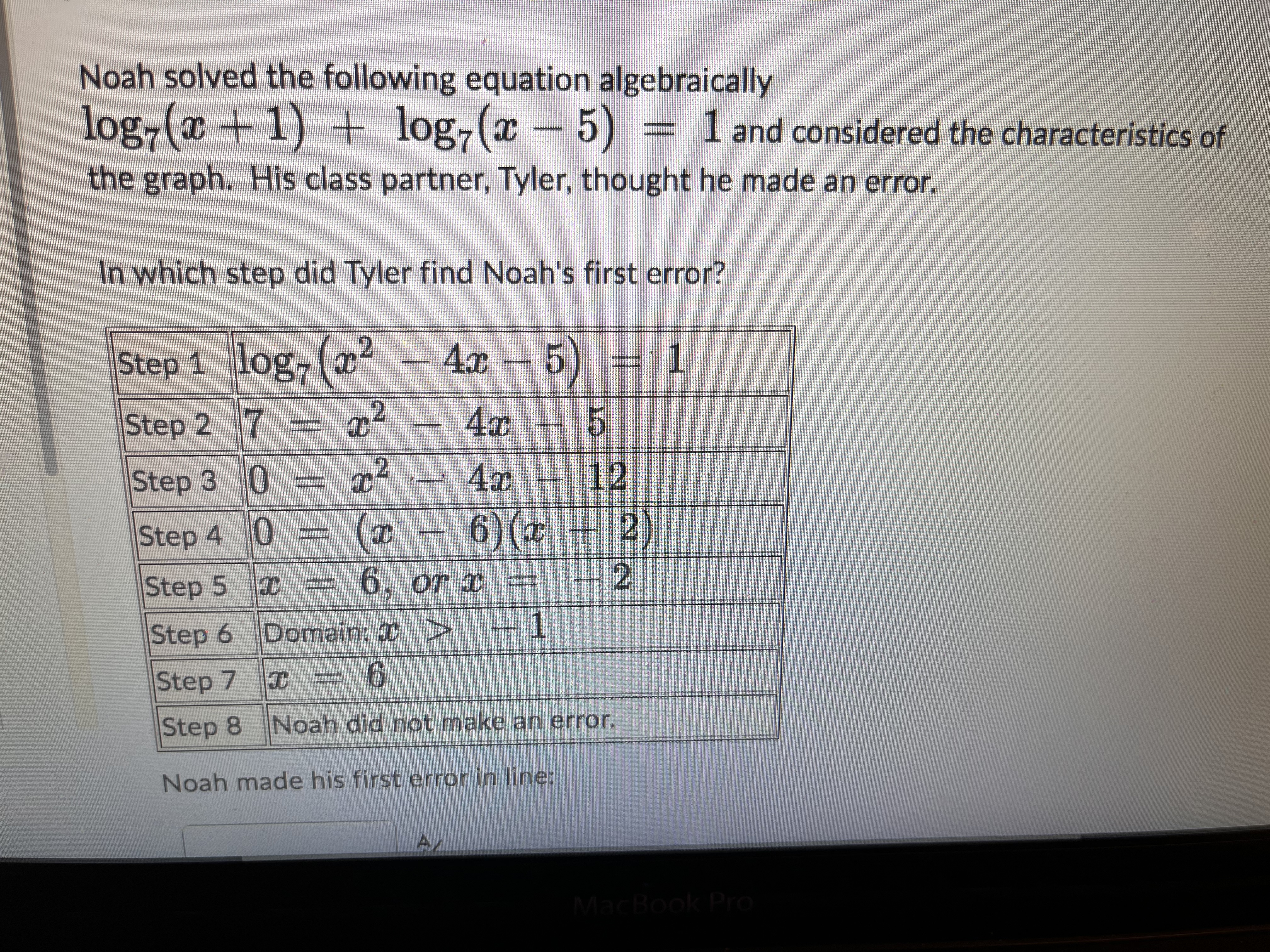 la - b N 4 a2 log (b) - log(a) The number