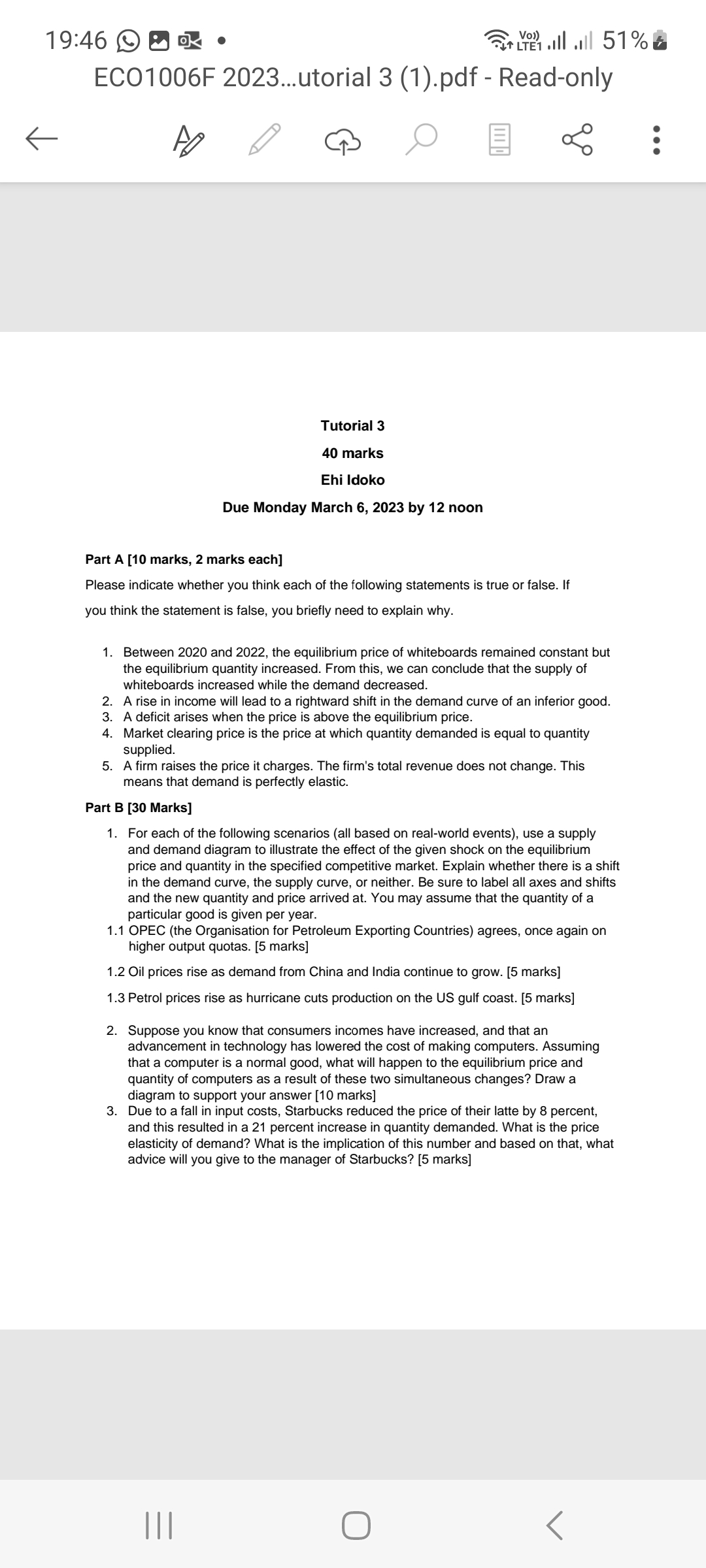 EC01006F 2023...utoria| 3 (1).pdf Readonly 4- c?) 2 Tutorial 3 40 marks