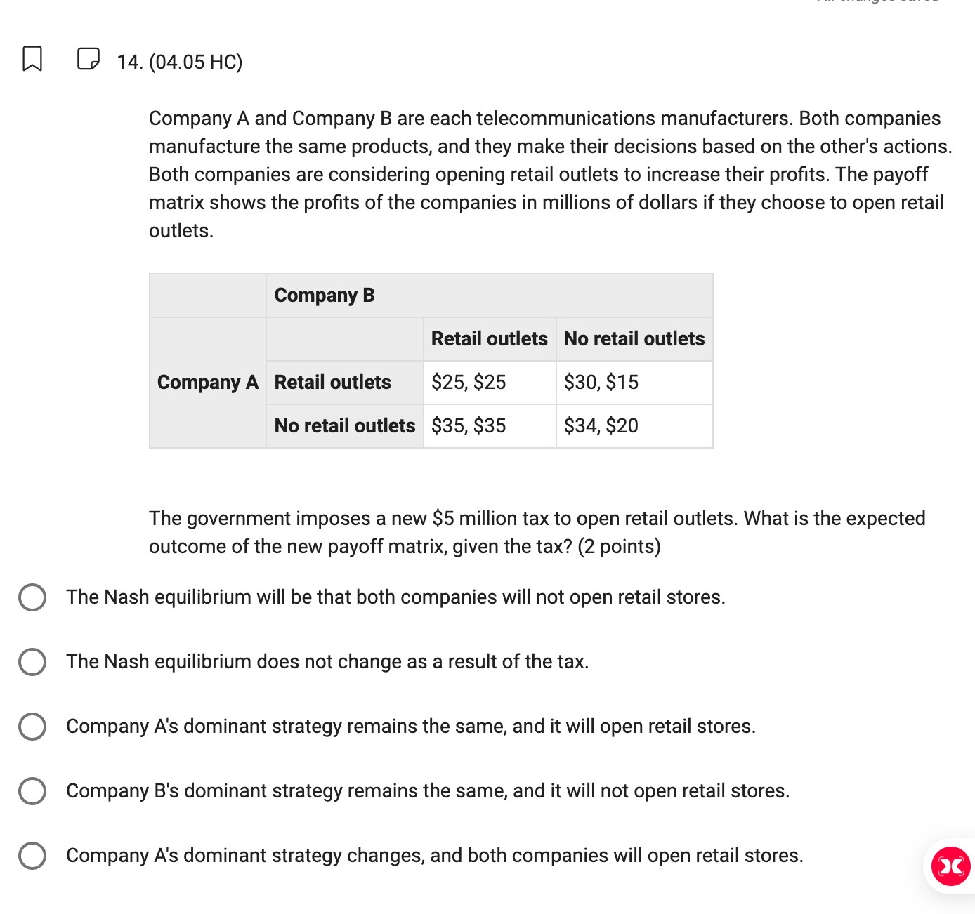 M, N, P, in profits P14, M, N, P, in losses The