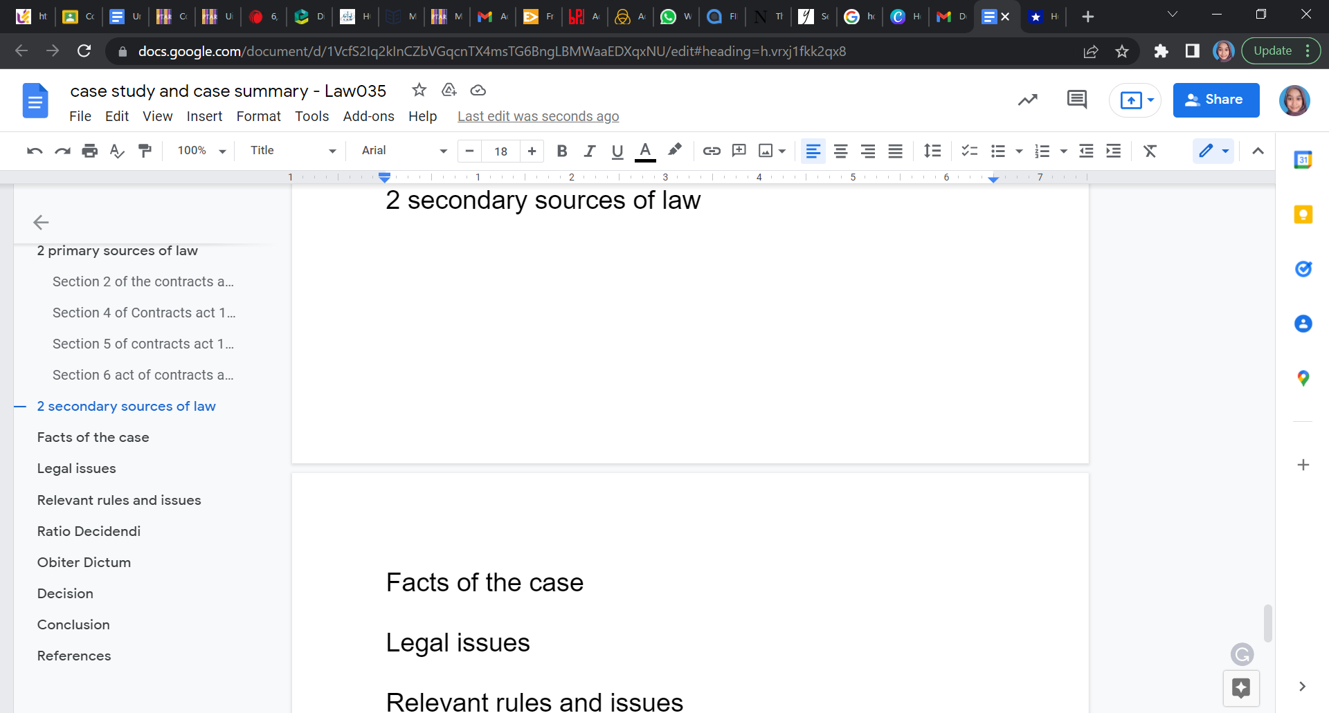 summary - Law035 * 4 6 = Share File Edit View Insert
