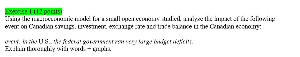 Please answer! Thank you so much :) Using the macroeconomic model for