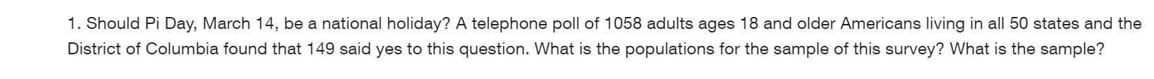 Can you please help me with this question 1. Should Pi Day,