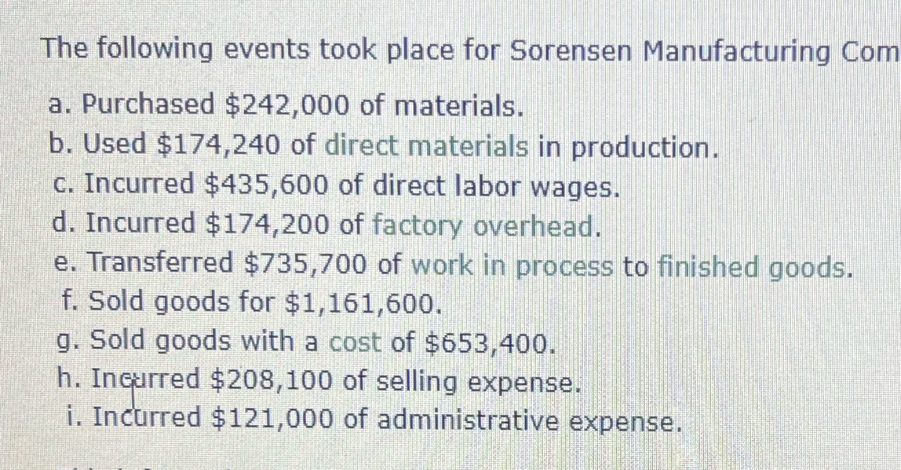 I am needing help finding the work in process and finished goods.