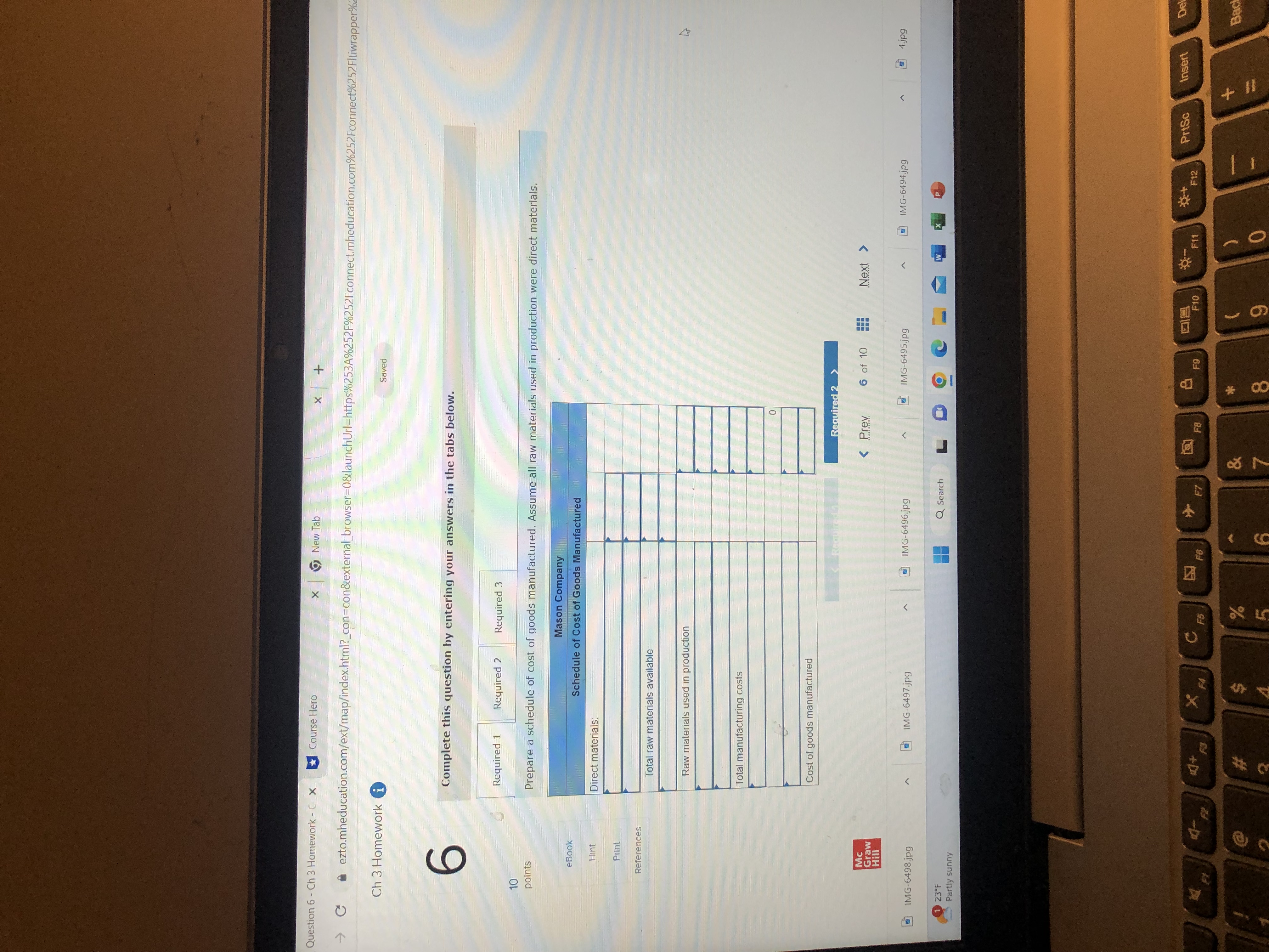* New Tab x + C ezto.mheducation.com/ext/map/index.html?_con=con&external_browser=0&launchUrl=https%253A%252F%252Fconnect.mheducation.com%252Fconnect%252Fltiwrapper%252FltiaCloseWindow Ch 3 Homework i Saved