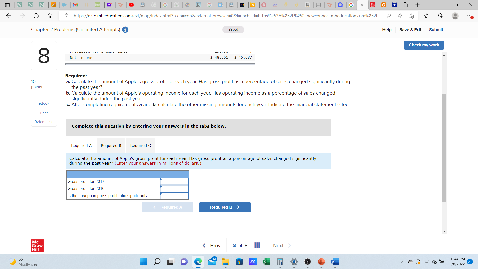 Selected data from the September 30, 2017, and September 24, 2016, consolidated