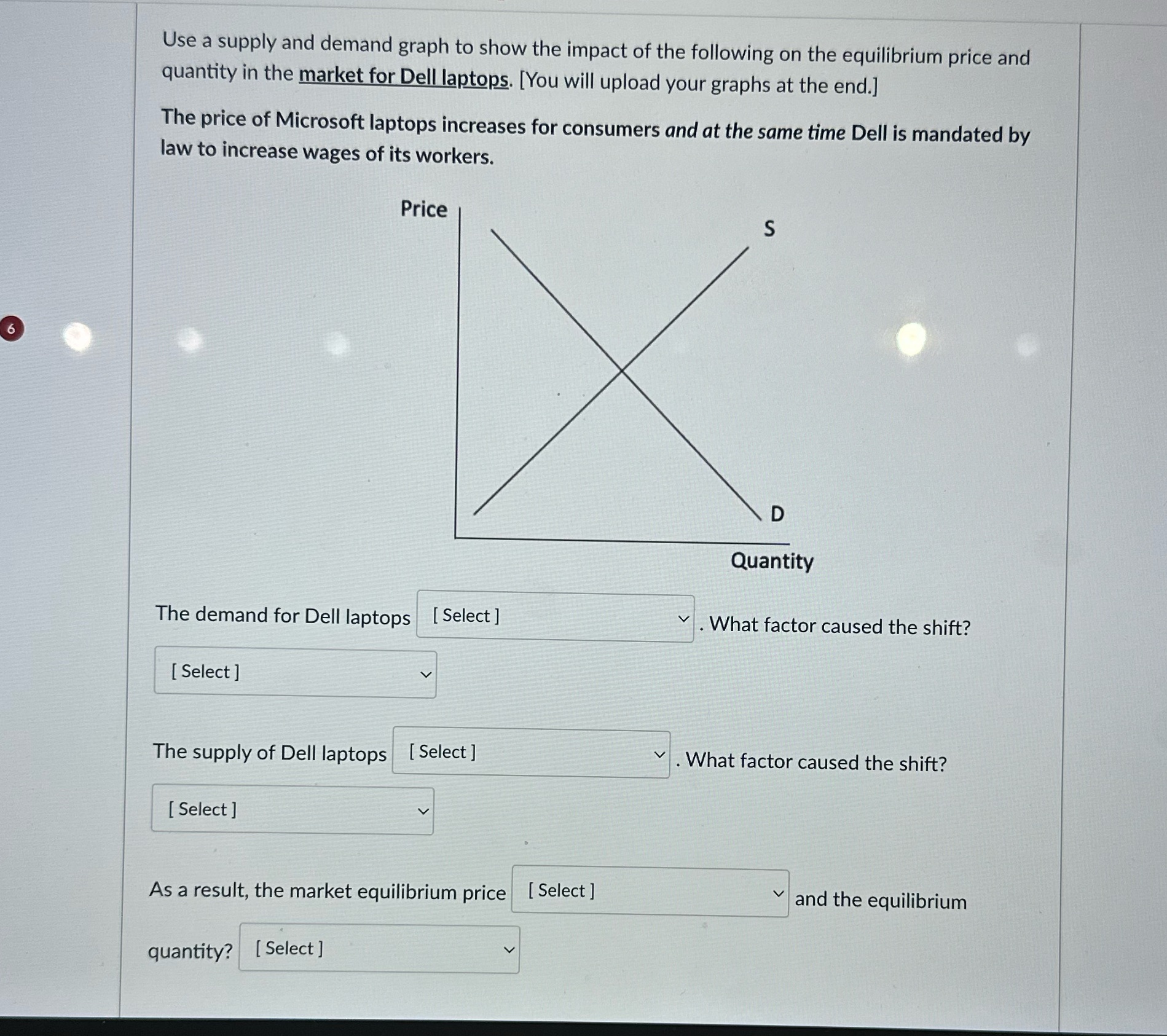 Draw a graph and answer the questions on the bottom Use a