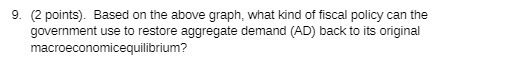 fiscal policy can the government use to restore aggregate demand (AD) back