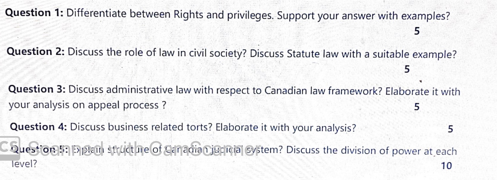 Please Answer All these with Examples and Analysis Question 'I: Differentiate. between