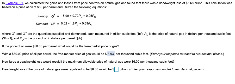  In Example 9.1, we calculated the gains and losses from price