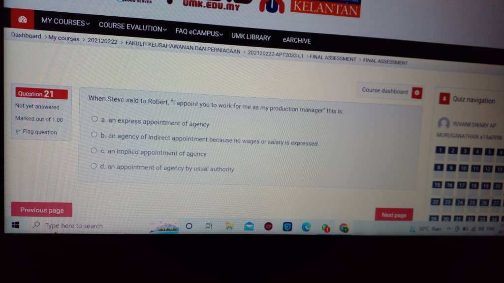 consideration to the offer made by the defendant O c. Not a