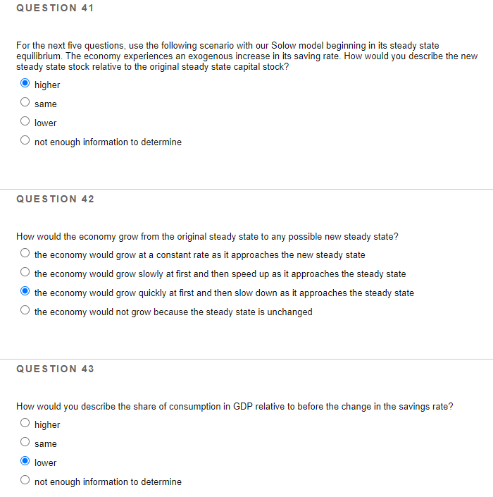 questions below QUESTION 4-1 For the next five questions, use the following