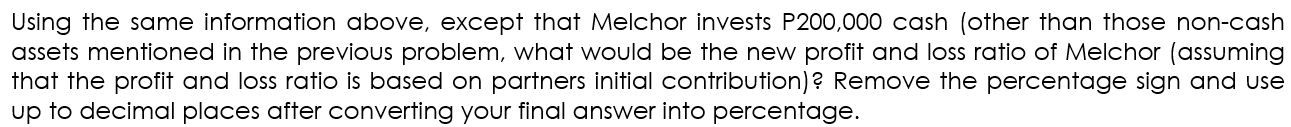 Partnership Formation (Please help me solve this and explain it so I