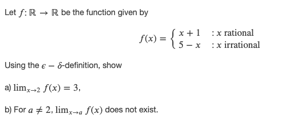  Let f: R - R be the function given by f(x)