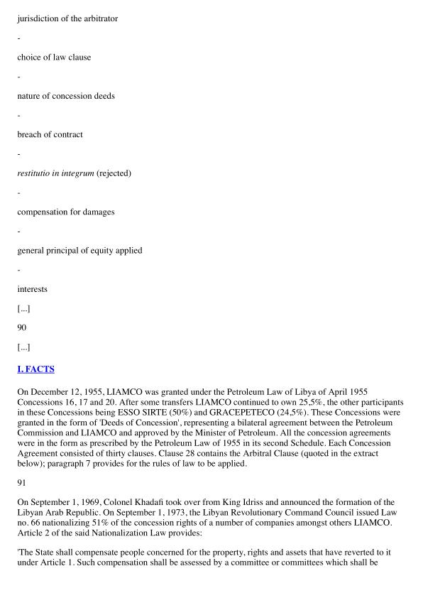 nature of concession deeds breach of contract restitutionin integrum ( rejected) compensation