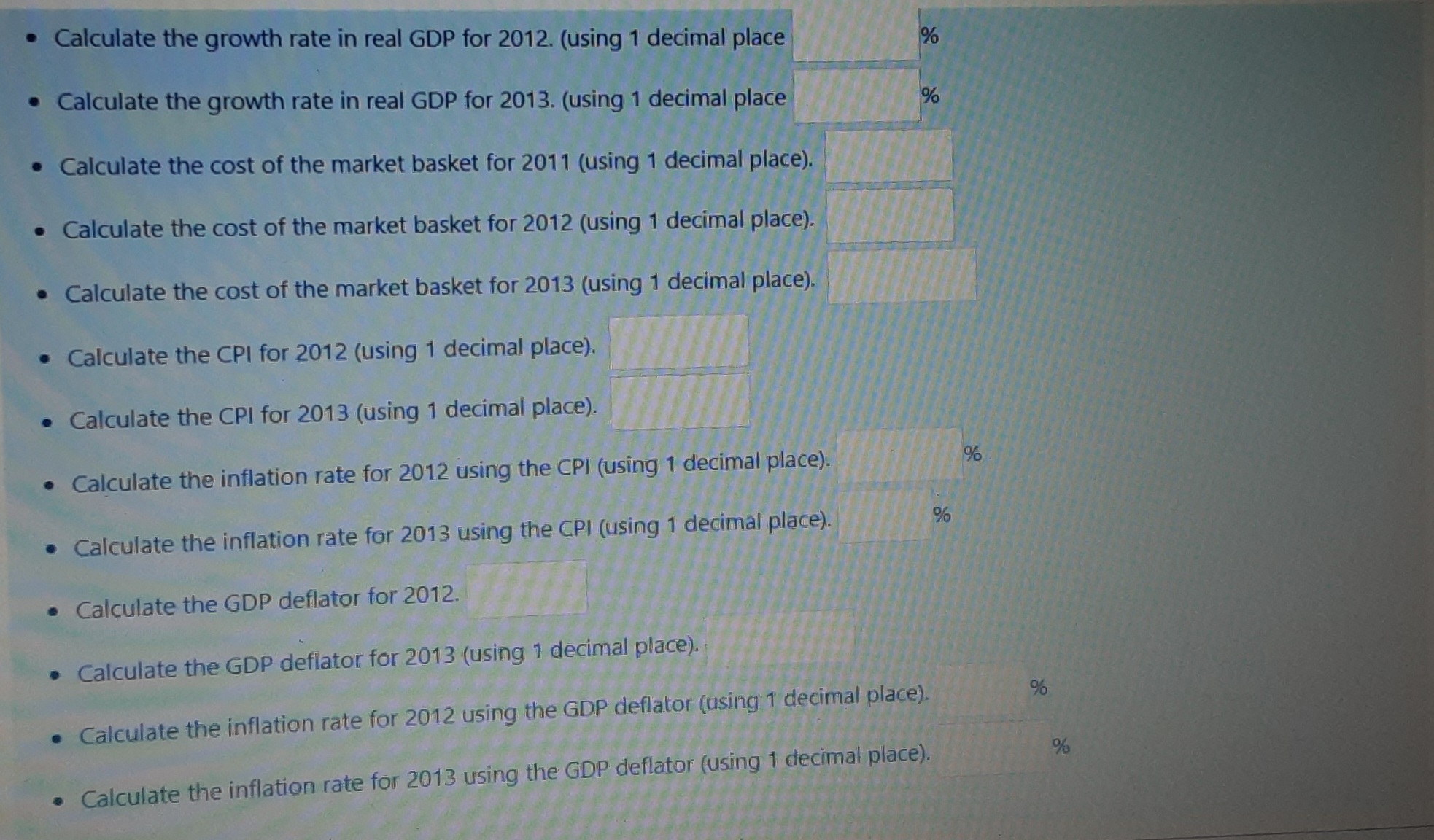 is for a simple economy that produces and consumes only four goods