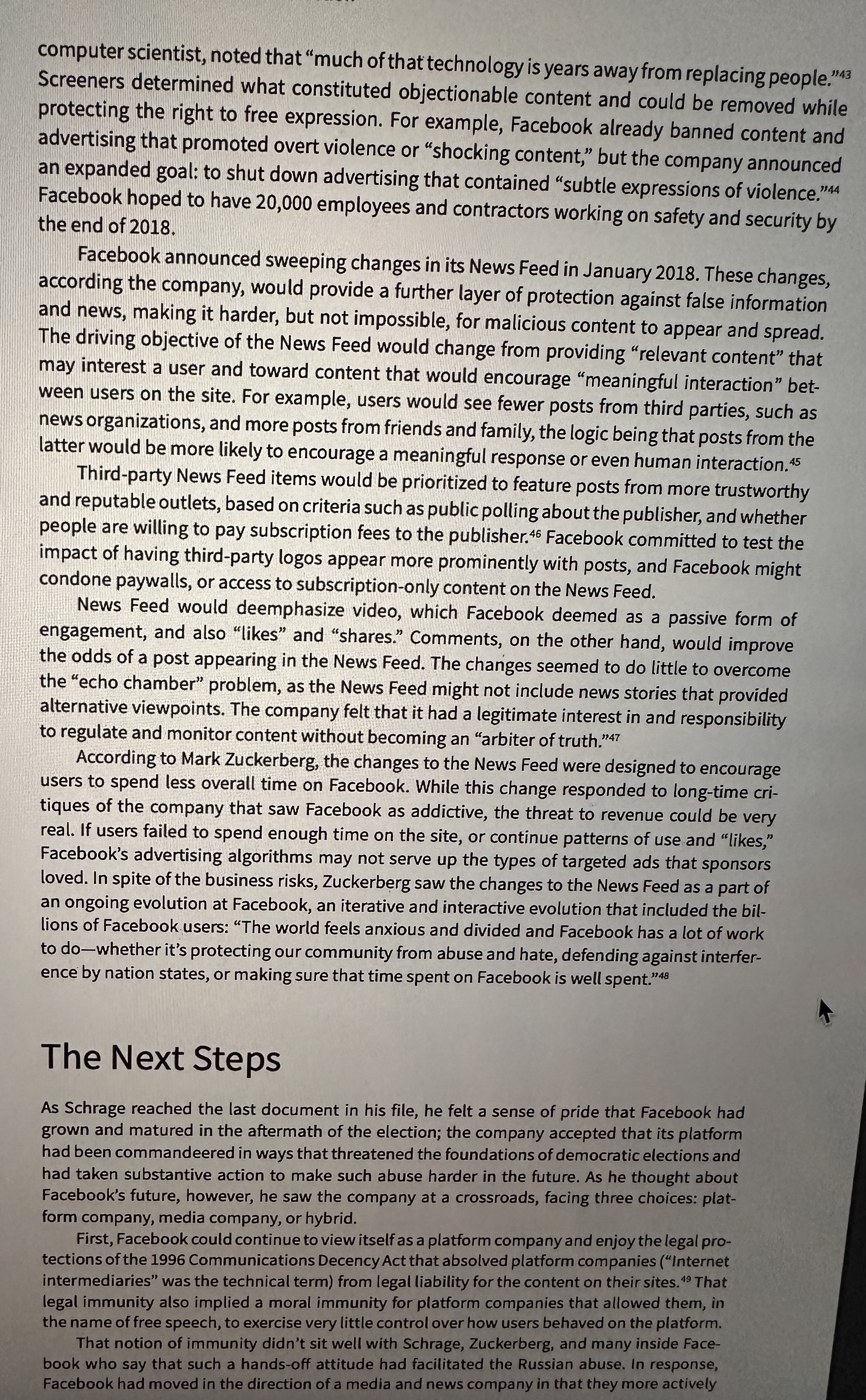 bring Facebook to an even higher standard of transparency. Not only will