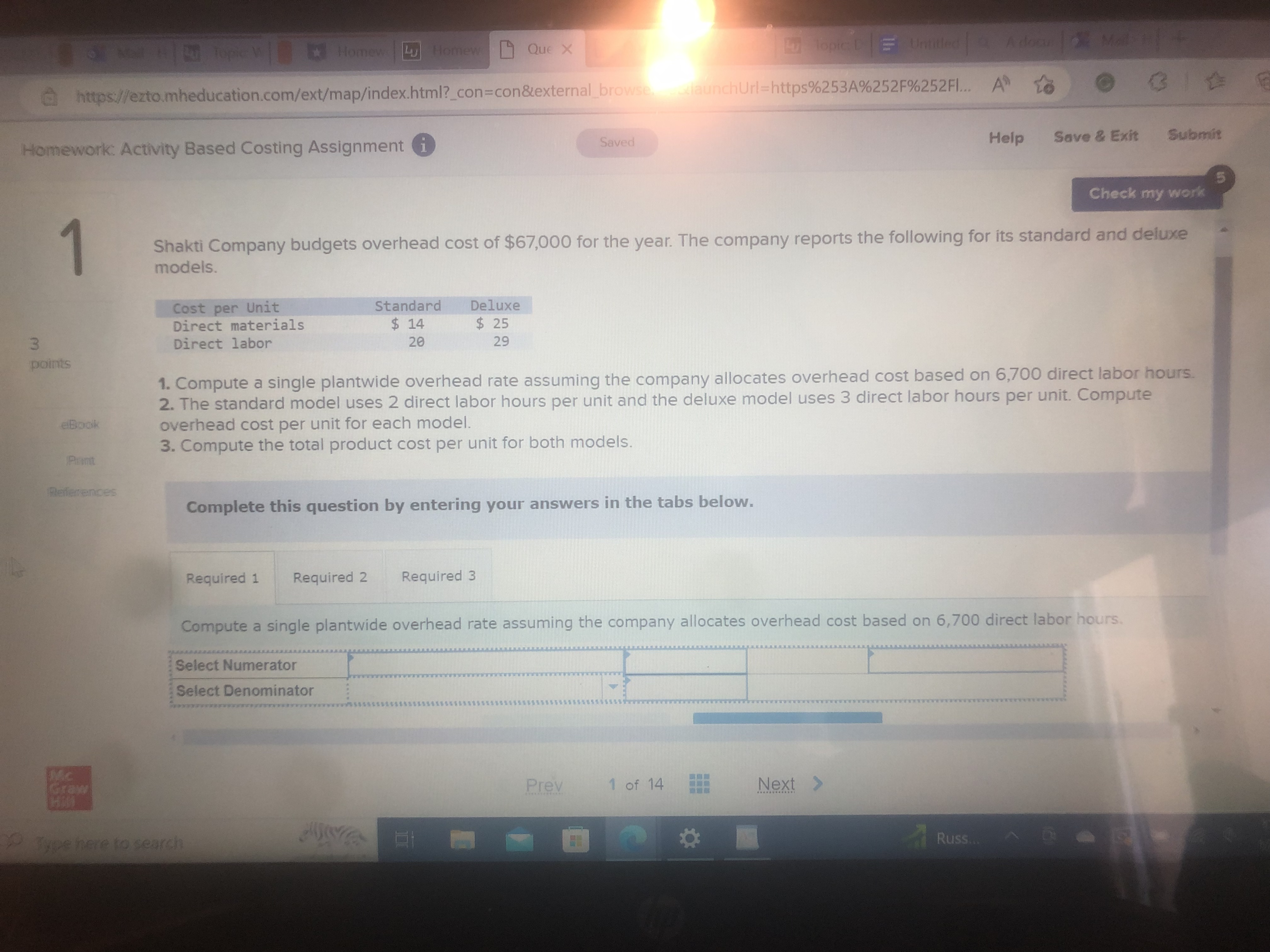 Service Budgeted Surgeries General surgery 600 Orthopedic surgery 400 points 1. Compute