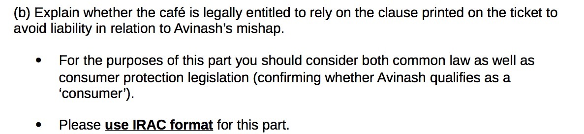 (b) Explain whether the caf is legally entitled to rely on the