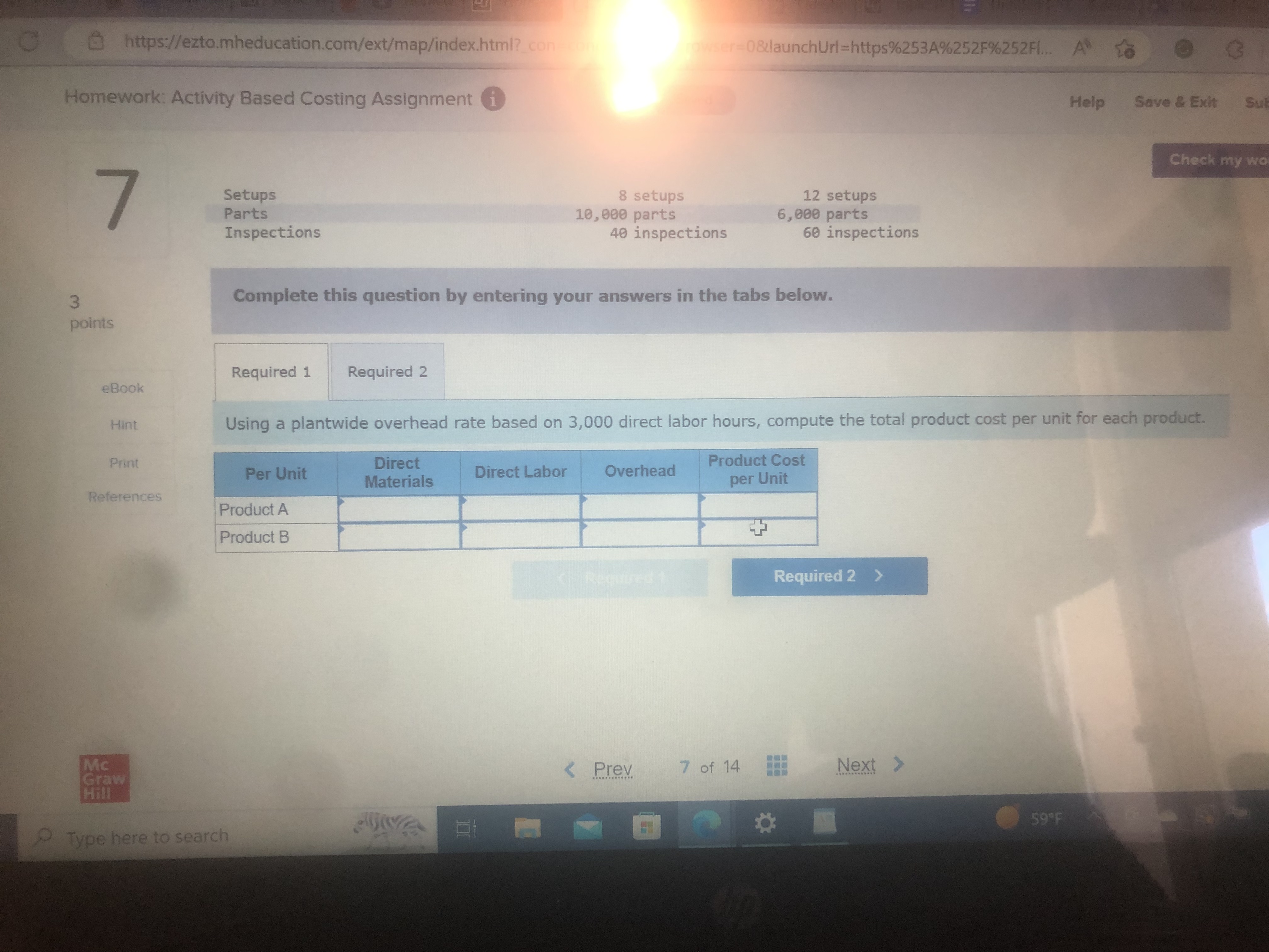 Vigano Manufacturing Activity Budgeted Cost Activity Driver Machine setup $ 12,000 (20
