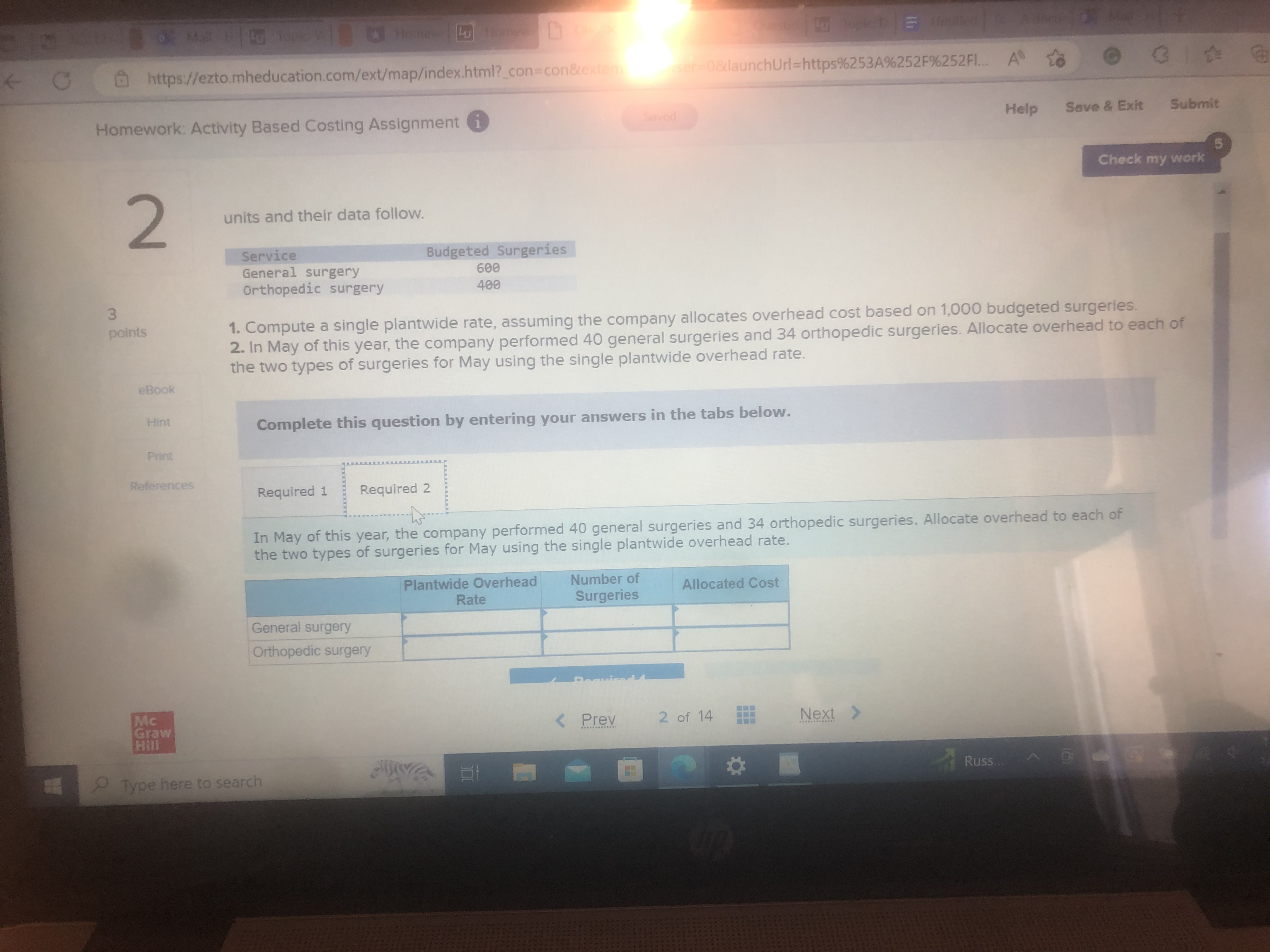 machine setups) 3 Parts handling 9 , 600 (16, 000 parts) 14,