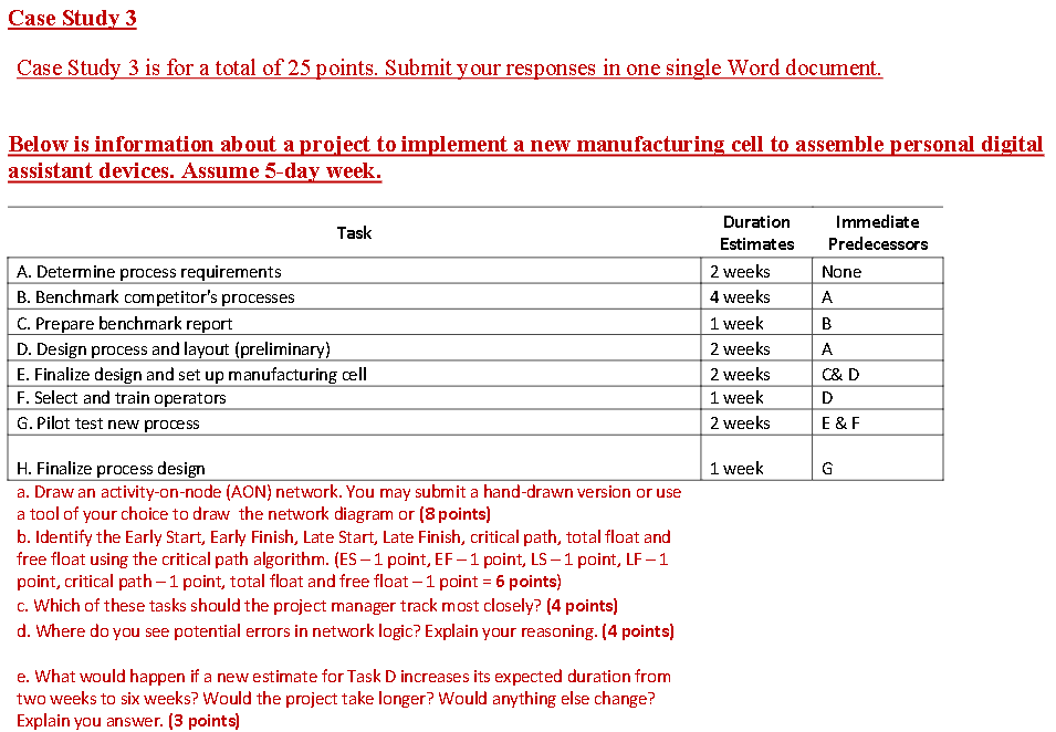  Case Study 3 Case Study 3 is for a total of