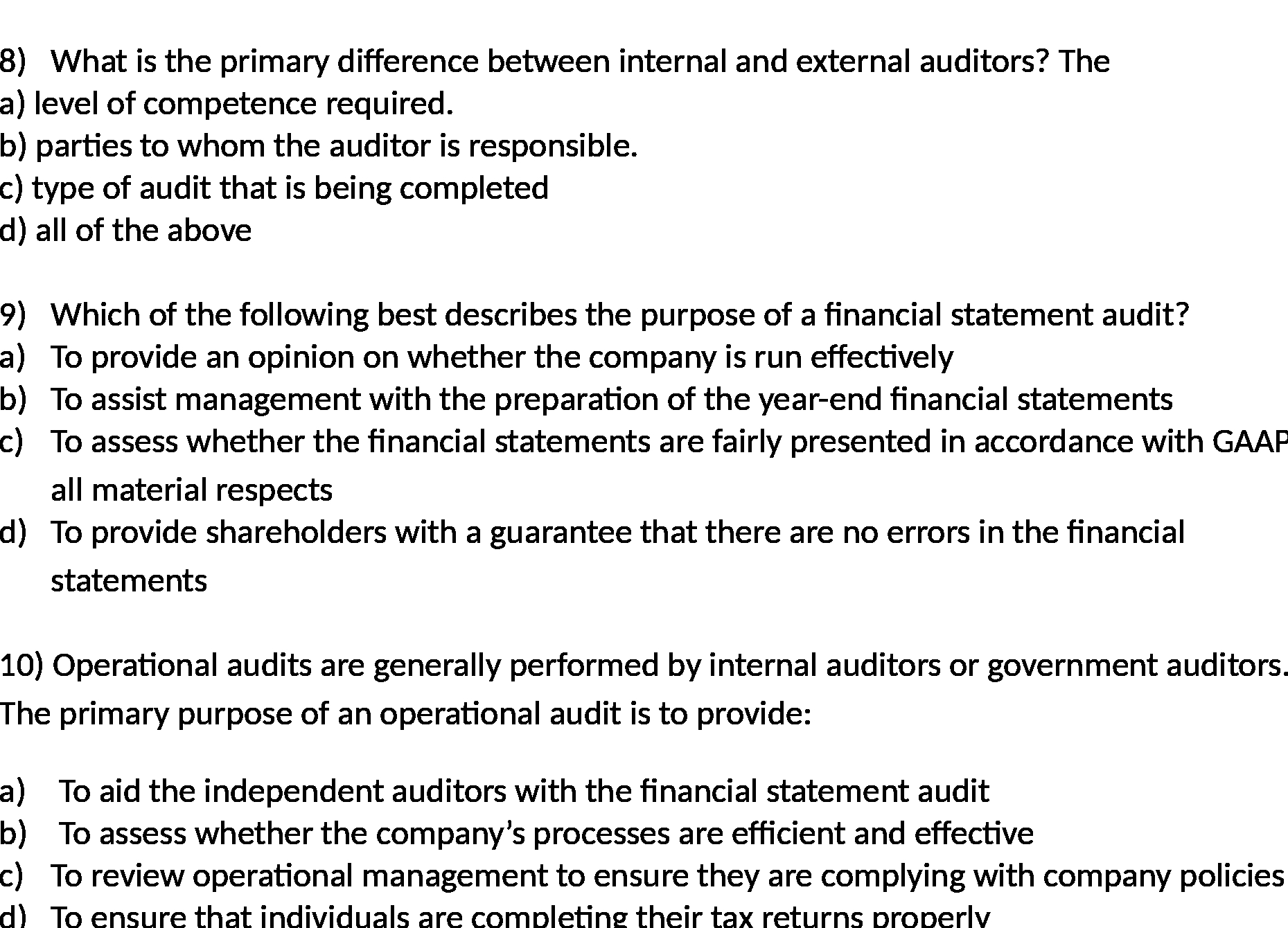 8 ) What is the primary difference between internal and external