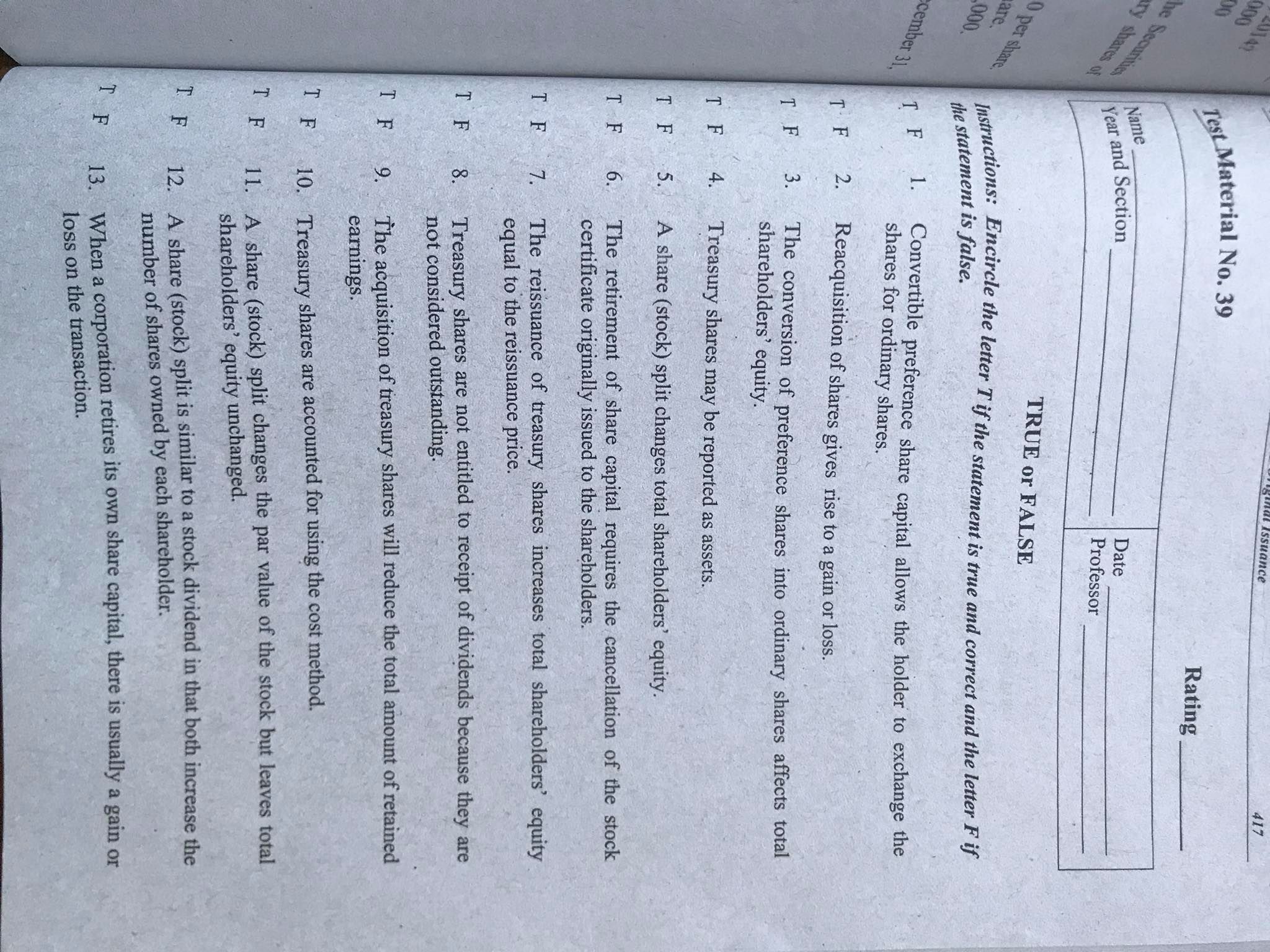 2,500 ordinary shares at P50. C. Issue d. The holders of preference