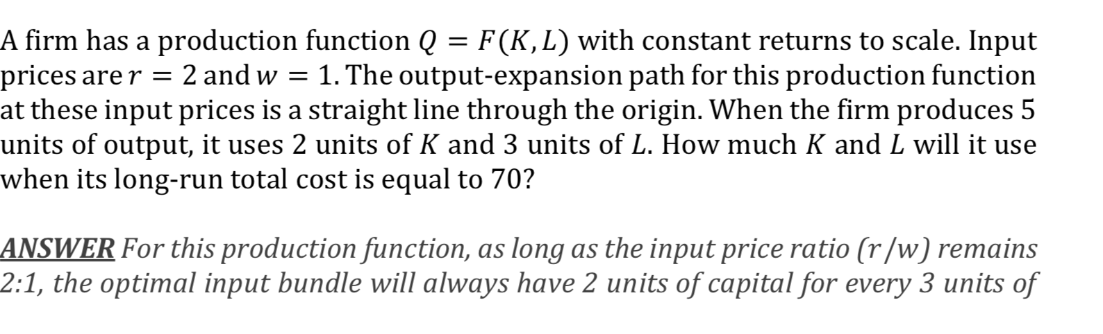 Please explain the concept to the output expansion path and also what