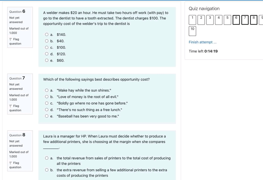 This is an example of an answered economy facing the question. Marked