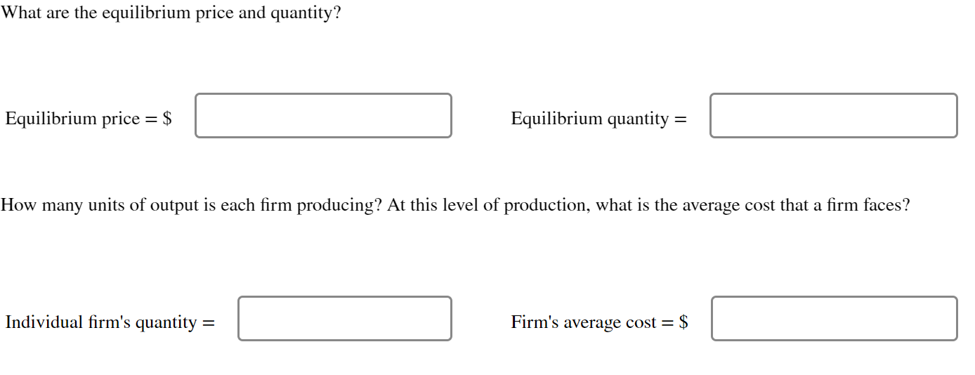 using a mathematical example. Suppose an industry is characterized by the following