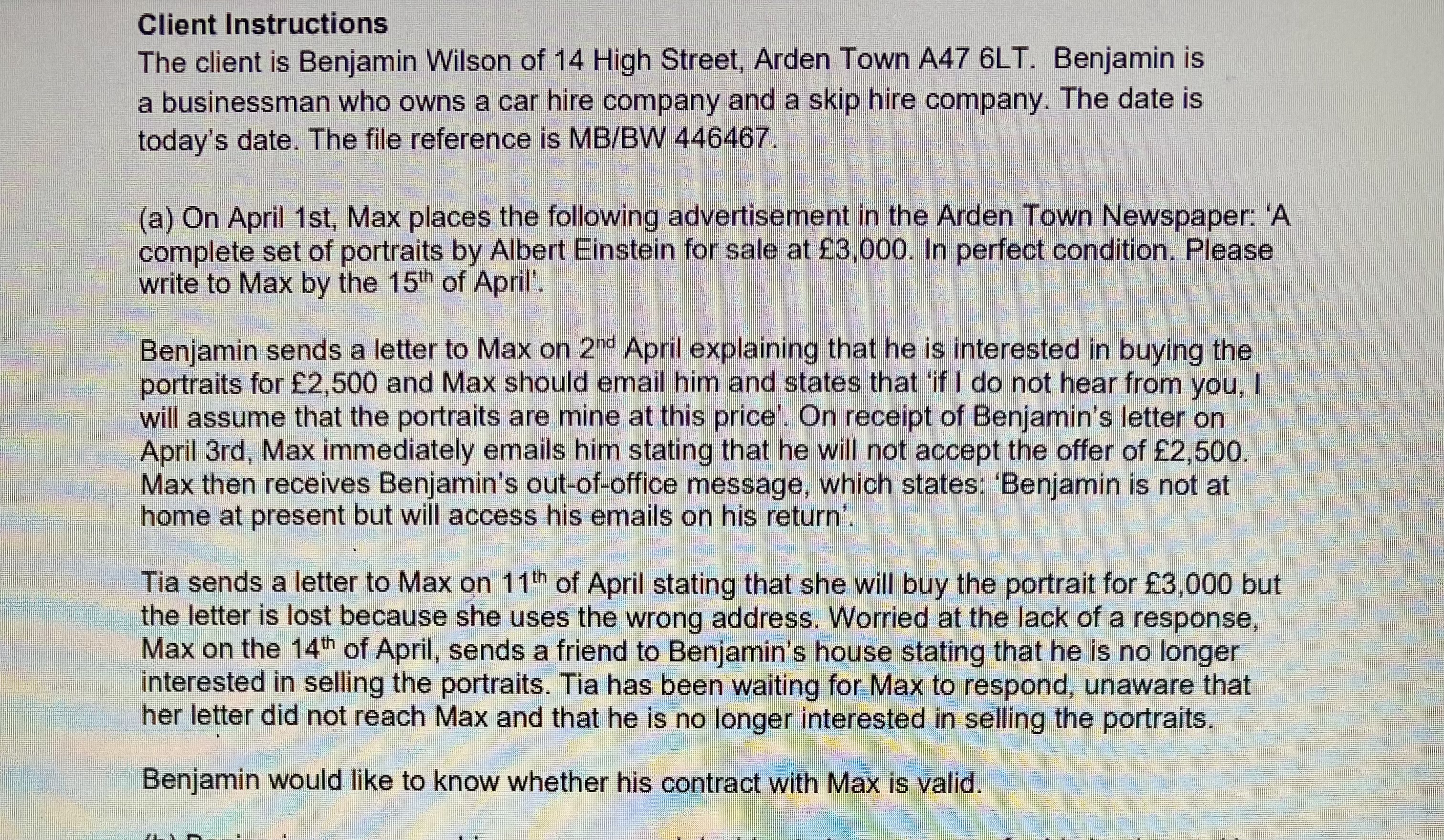 Need to answer The question By ILAC method. You just need to