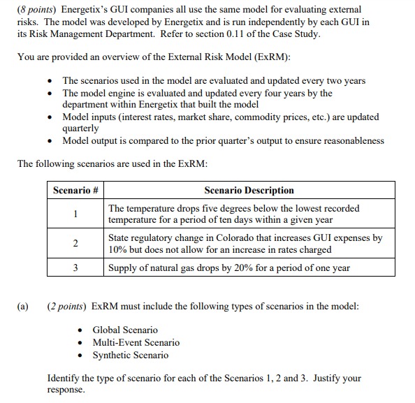 evaluating external risks. The model was developed by Energetic and is run