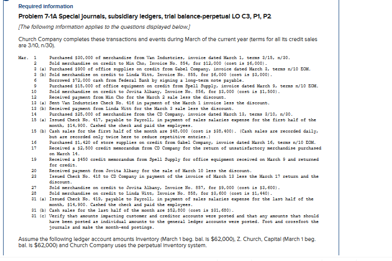 01 Van Industries 3/1 3/15, n/30 30,000 30,000 Mar. 03 Office Supplies/Gabel