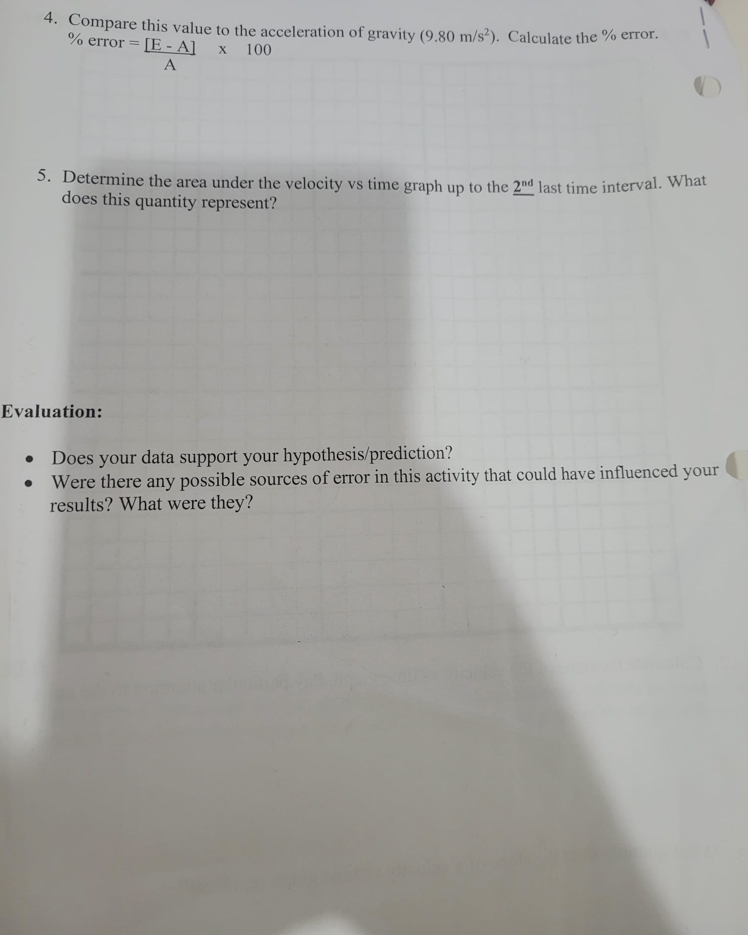 tangents for each 0. 1 s and find the slope of the