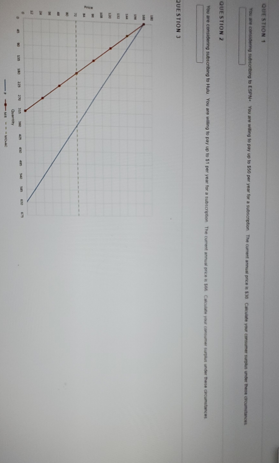 need your help please. QUESTION 1 You are considering subscribing to ESPN+