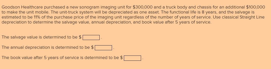 truck body and chassis for an additional $100,000 to make the unit