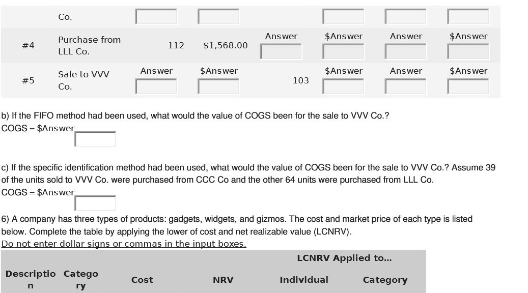- LLL Co. $ ' I I I Sale to VW Answer