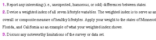  1. Report any interesting (i. e., unexpected, humorous, or odd) differences