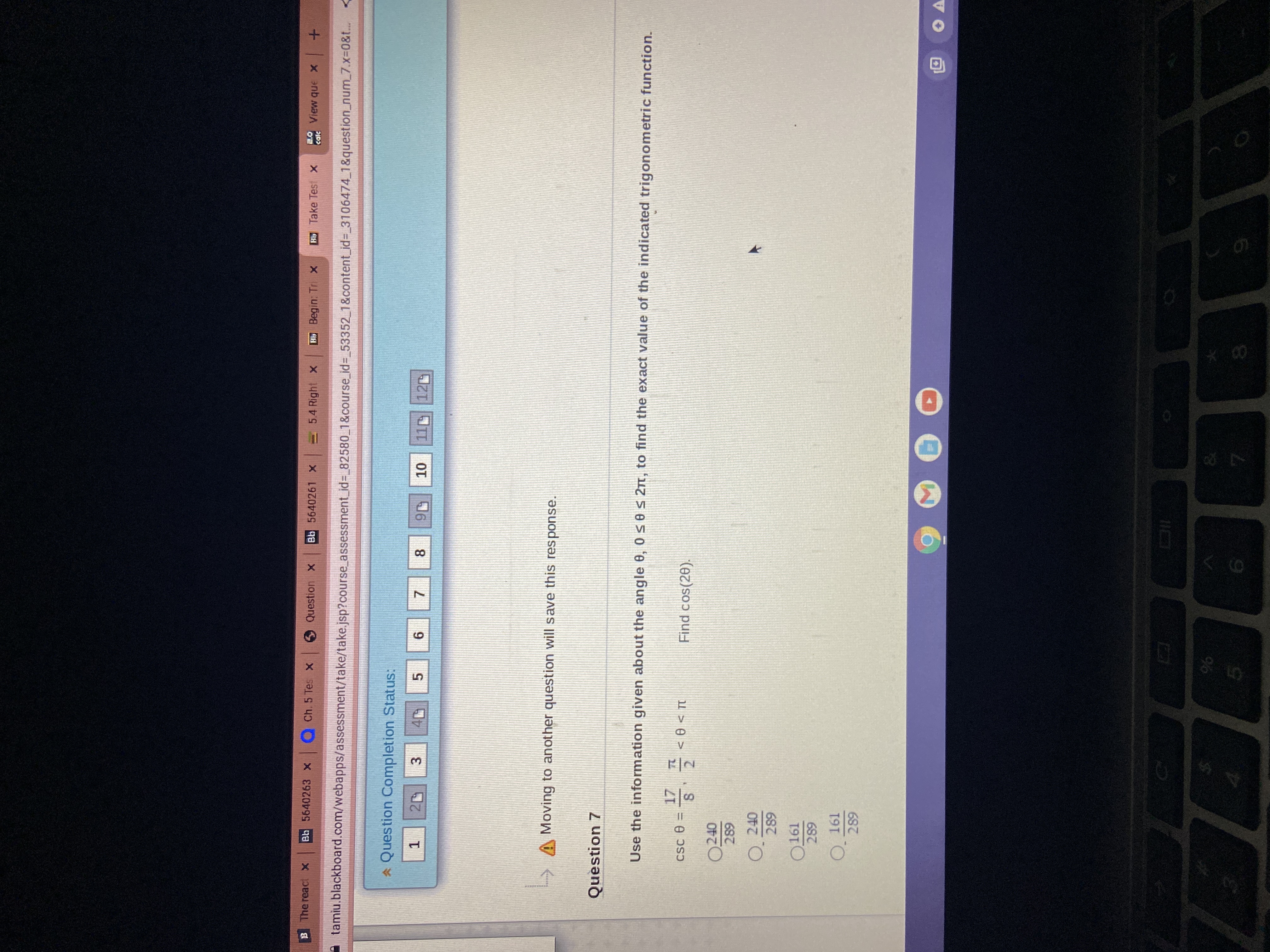 B The react x Bb 5640263 x ) Ch. 5 Tes