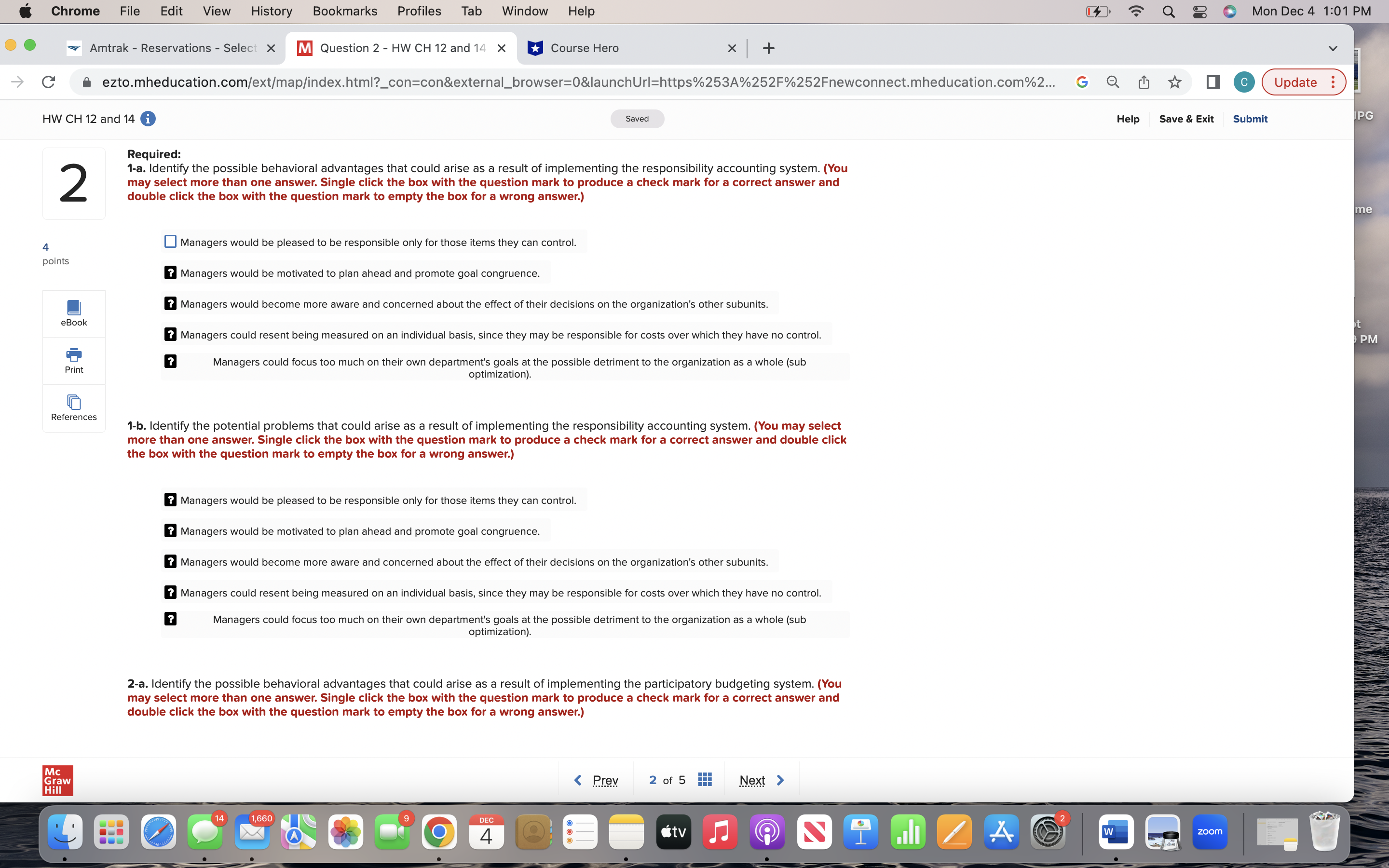 0 Update I HW CH 12 and 14 0 Saved Help Saves.