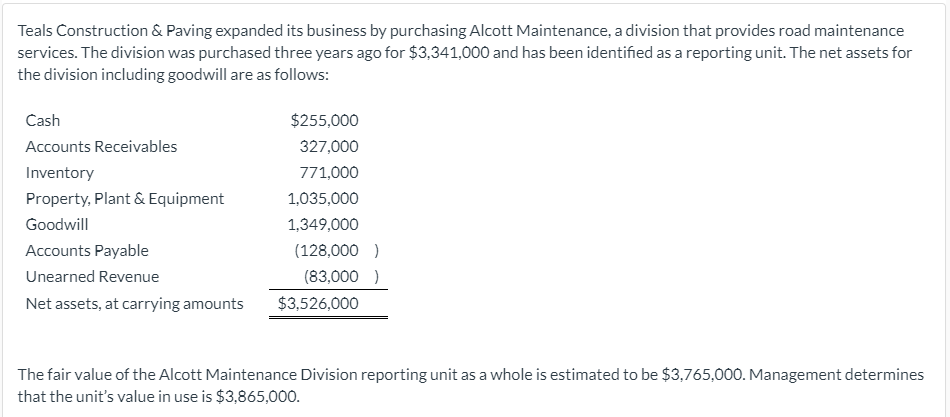 Accounting Problem (Simple) InstructionsRefer to Question 8 Background.png, Use that information to
