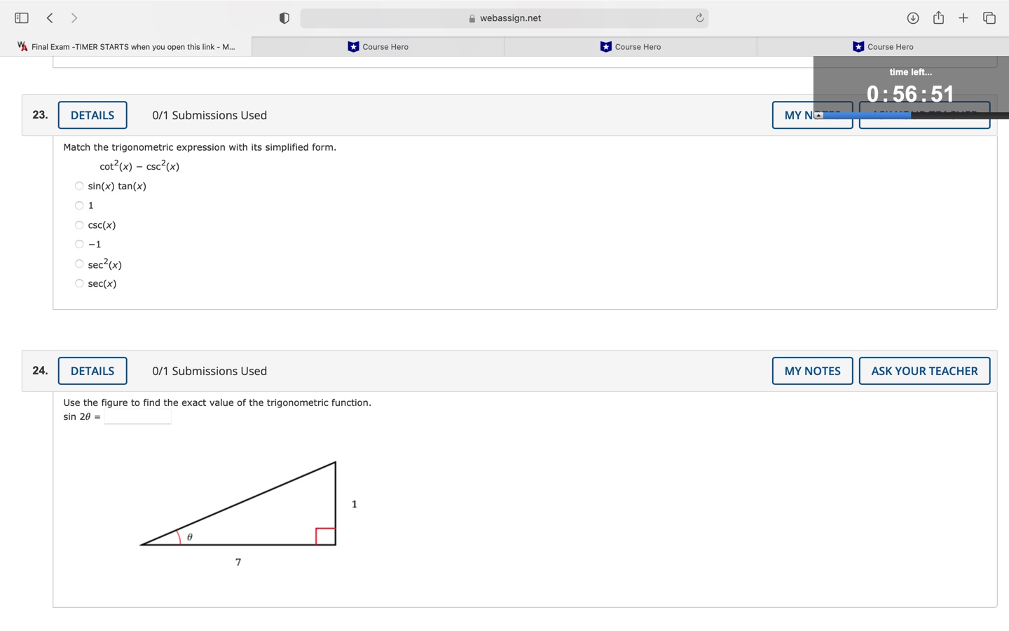  webassign.net C A Final Exam -TIMER STARTS when you open this