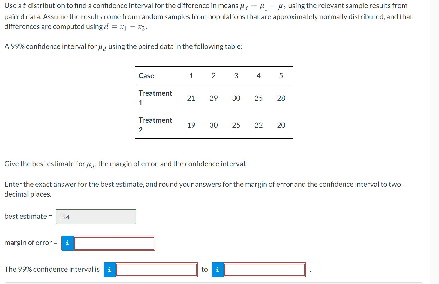Please explain margin error in detail with working and confidence level. I
