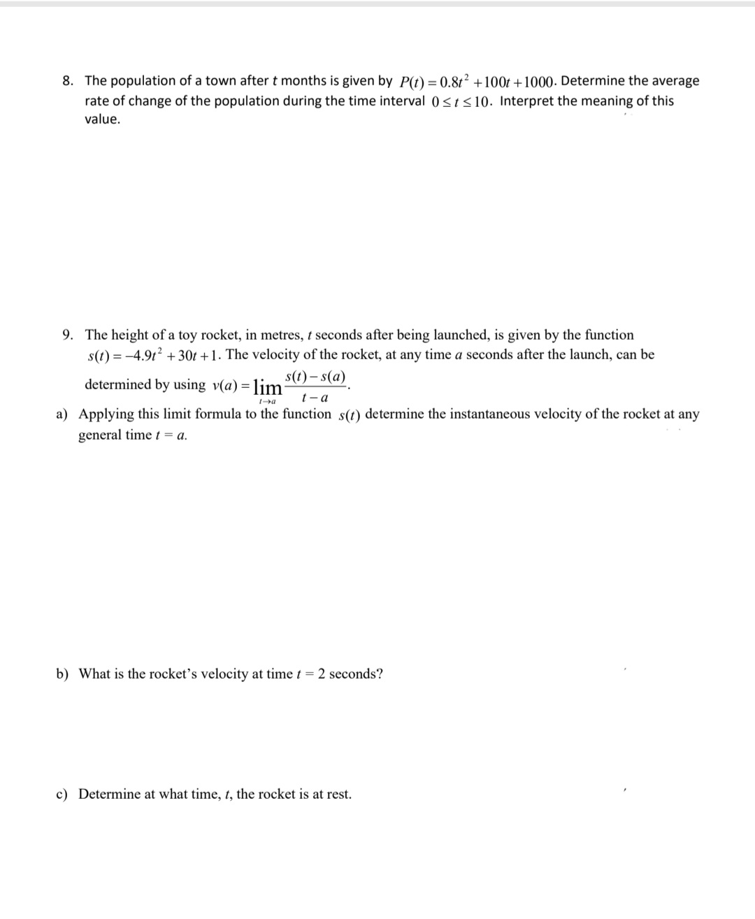 do them on a piece of paper or on the practice questions